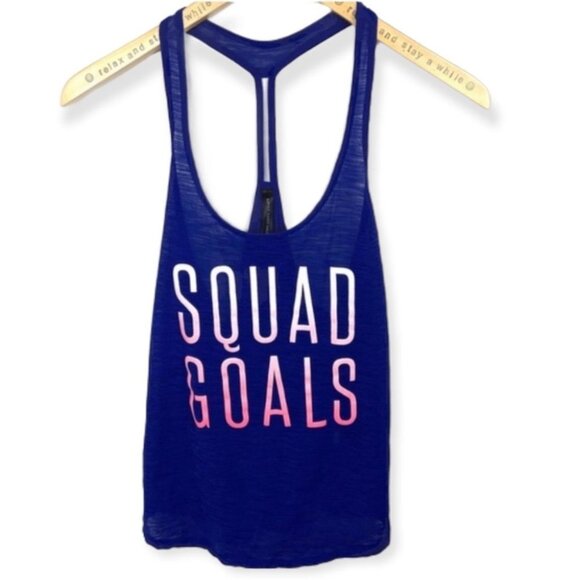 Squad Goals Athletic Tank Aeropostale Blue Purple Women's Size Medium Live Love - Picture 2 of 8